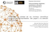 Visibilidad y calidad de las revistas científicas canarias de Humanidades: del papel a la edición electrónica