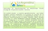 Discurso inaugural de la argentina tours