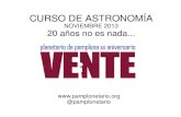 Colaboraciones en Astronomía - ciudadanía y ciencia - CURSO DE ASTRONOMÍA NOVIEMBRE 2013