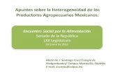 Apuntes sobre la Heterogeneidad de los Productores Agropecuarios Mexicanos