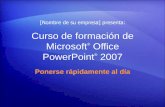 Curso de formación de microsoft power point 2014