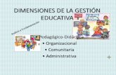 Dimensiones de la gestión educativa diapositivas