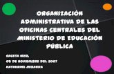 Organización Administrativa de las Oficinas Centrales del Ministerio de Educación Pública, MEP, cr