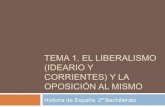 Tema 1.  el liberalismo (ideario y corrientes) y la oposición al mismo