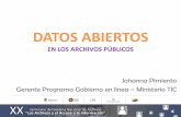 Dra. Johanna Pimiento Quintero - DATOS ABIERTOS en los Archivos Públicos