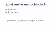 Clase 2 y 3, qué son las neurociencias, organizacion sn