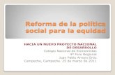 25-03-11 Reforma de la política social para la equidad