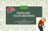 Semiolog­a hemorragia digestiva, dolor abdominal y disfagia