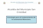 Estrategia para el mejoramiento de la autonomía financiera. Alcaldía del Municipio San Cristóbal