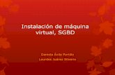 Instalación de máquina virtual, sgbd