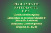 Carolina Jimenez reglamento estudiantil