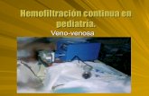 Trabajo hemofiltración continua en pediatría