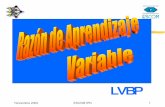 Razón de Aprendizaje  Variable lvbp