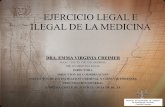 Ejercicio legal e ilegal de la medicina Dra Creimer