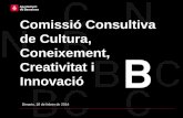 SSTG Comissió Consultiva de Cultura, Coneixement, Creativitat i Innovació Febrer 2014