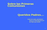 PRIMERAS COMUNIONES (Sesión primera con los padres)