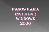 Instalacion de windows 2000