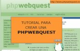 Tutorial Php - Para crear y publicar WebQuest