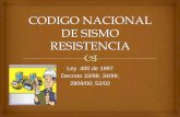 Codigo nacional de sismo resistencia resumen