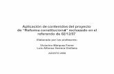 Material de apoyo: aplicación de la Reforma Constitucional en Venezuela rechazada el 2D 2007