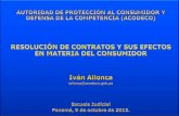 Resolución de contratos y sus efectos en materia del consumidor