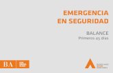 Emergencia en Seguridad - Balance de los primeros 45 días