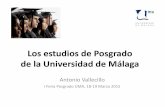 Los Estudios de Posgrado de la Universidad de Málaga