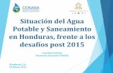 Situacion del agua potable y saneamiento en Honduras frente a los desafios post 2015