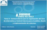 UNEG-AS 2012-Pres3: Control interno para la organización del área de informática. Control interno para el análisis, diseño e implementación de sistemas