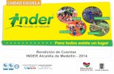 Rendición de Cuentas INDER Medellín - vigencia 2014