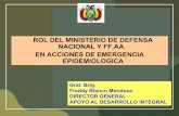 Rol del Ministerio de Defensa Nacional y las FFAA en acciones de emergencia epidemiológica