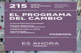 El Programa del Cambio: 215 Medidas Para un Proyecto de País - Podemos