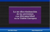 No discriminación de las personas con discapacidad en la unión europea.