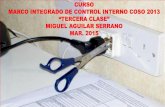 CURSO MARCO INTEGRADO DE CONTROL INTERNO COSO 2013 - TERCERA CLASE - MAR.2015 – Dr. MIGUEL AGUILAR SERRANO.