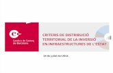 24/7/2014 Presentació de l'estudi "Criteris de distribució territorial de la inversió de l'Estat en infraestructures"