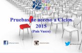 Resumen de las pruebas de acceso a ciclos 2015 (País Vasco)