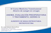 Aumento de la masa eritrocitaria.  Epo e Hierro. Dr García Erce. Curso Ahorro de Sangre. Hospital Universitario La Paz  Madrid 2011