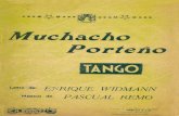 Muchacho porteño (tango partitura)-Enrique Widmann_Pascual Remo (1945)