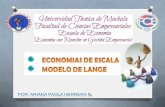 ECONOMIA DE ESCALA Y MODELO DE LANGE