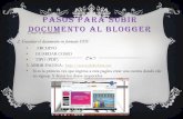 Pasos para subir documento al blogger