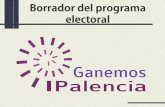 Borrador programa plataforma ciudadana Ganemos Palencia