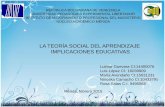 LA TEORÍA SOCIAL DEL APRENDIZAJE   IMPLICACIONES EDUCATIVAS