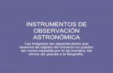 Presentacion instrumentos de observación astronómica