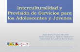 Interculturalidad y Provisión de Servicios para los Adolescentes y Jóvene. Dra María Helena Ruzany