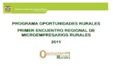 Presentación programa Oportunidades Rurales 2011.