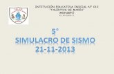5° Simulacro de Sismo - I.E.I. N° 012 "TALENTOS DE mARÍA