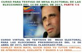 Curso  de Testigo de Mesa Electoral para Elecciones de  14 - A de  2013 actualizado.