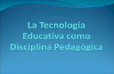 Tecnologia educativa como disciplina pedagogica