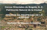 Predios de la EAB en los Cerros Orientales de Bogotá