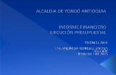 Informe Financiaro - Ejecución Preuspuestal, Municipio de Yondó Antioquia Vigencia 2014